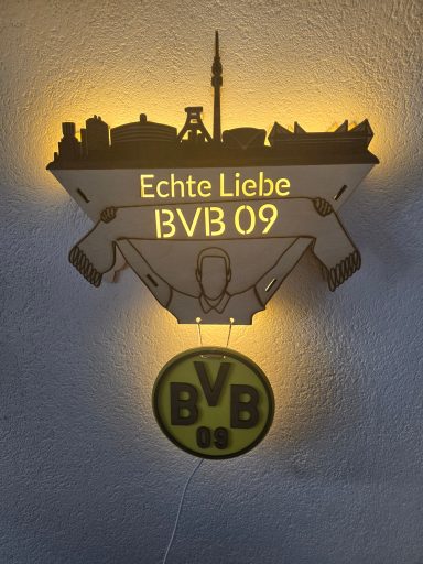 0130- LED Wandlampe VfB Stuttgart