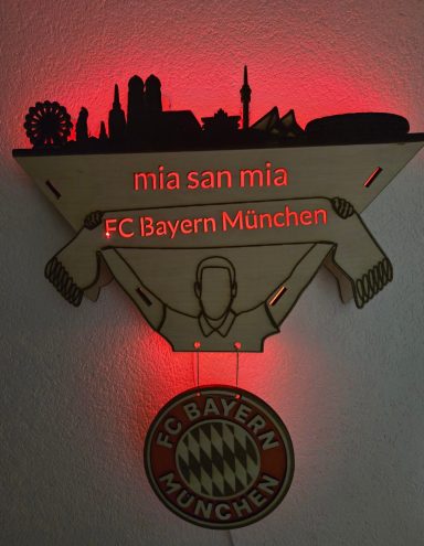 0130- LED Wandlampe Bayern München
