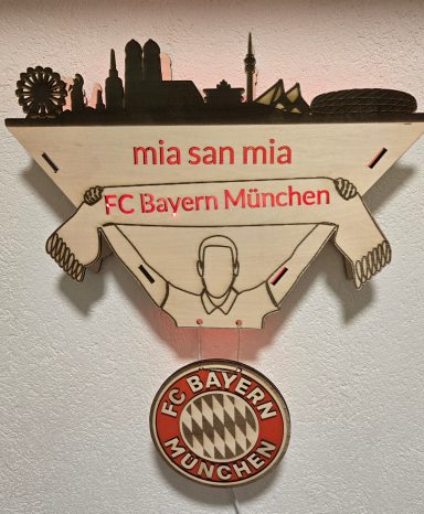 0130- LED Wandlampe Bayern München